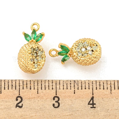 Латунные микро проложить кубического циркония подвески KK-K369-01G-04-1