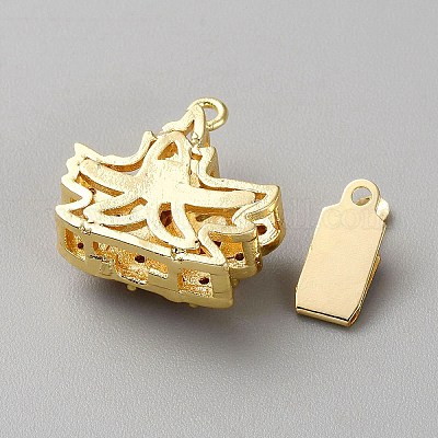 Позолоченные латунные застежки для коробок KK-CJC0001-39G-03-1