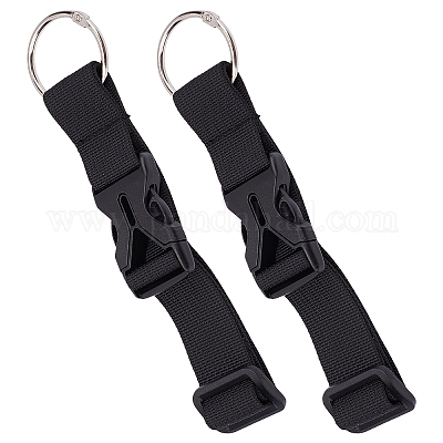 Shop GORGECRAFT 2Pcs Luggage Straps Coat Jacket Gripper Holder Suitcase  Belt Clip Ring Hook Black Adjustable Belt Straps with Iron Hinged Rings and  Plastic Release Buckle Polyester Travel Accessories for Jewelry Making 
