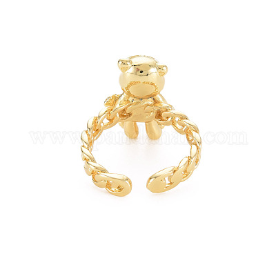 Латунь манжеты кольца RJEW-S045-142-1