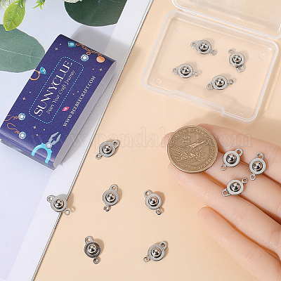 16 шт. застежка-кнопка из нержавеющей стали 201 STAS-SC0006-97-1