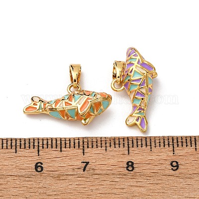 Латунь эмаль подвески&nbsp;KK-K305-01G-1