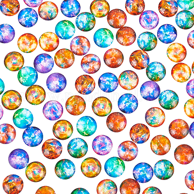 Cabochons en verre&nbsp;GLAA-WH0025-24-1
