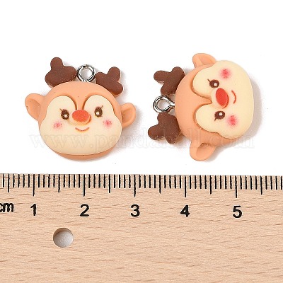 Подвески из непрозрачной смолы на рождественскую тематику RESI-S08-05B-1