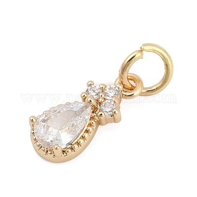 Латунные микро проложить кубического циркония подвески KK-Q096-15B-G-1