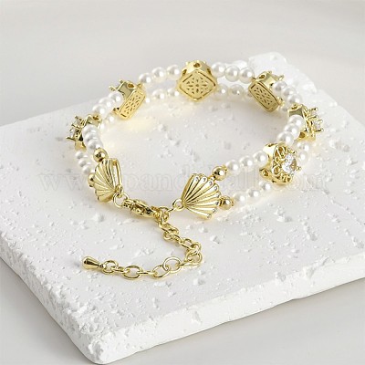 Крест латунный микро-паве кубический цирконий удлинитель цепи KK-Z084-05G-1