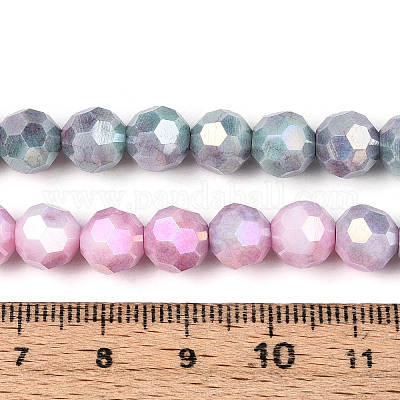 Антикоррозийные гальванические стеклянные бусины EGLA-T021-8mm-15-06-1