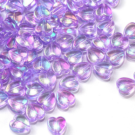 100pcs perles acryliques transparentes écologiques TACR-YW0001-07D-1