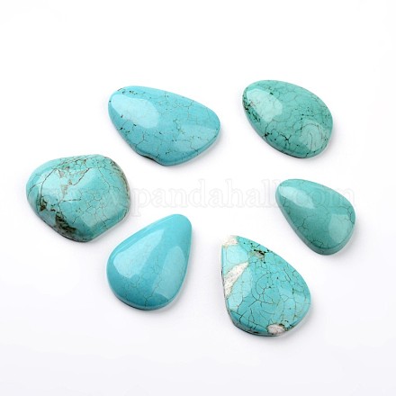 Dyed Natural Howlite Nuggets Cabochons X-G-F258-02-1