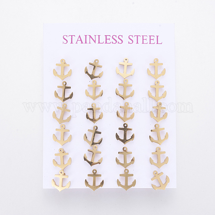 304 Stainless Steel Stud Earrings EJEW-L227-004G-1