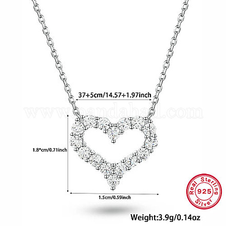 925 collane con ciondolo a forma di cuore in argento sterling da donna LK7425-2-1