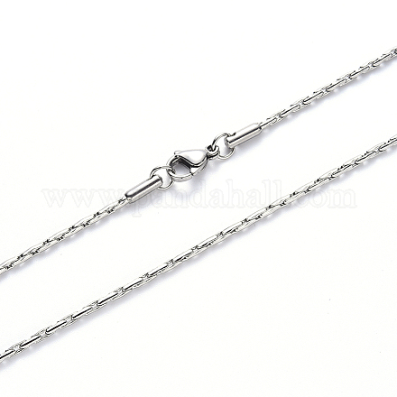 304 collar de cadena coreana de acero inoxidable NJEW-S420-005A-P-1