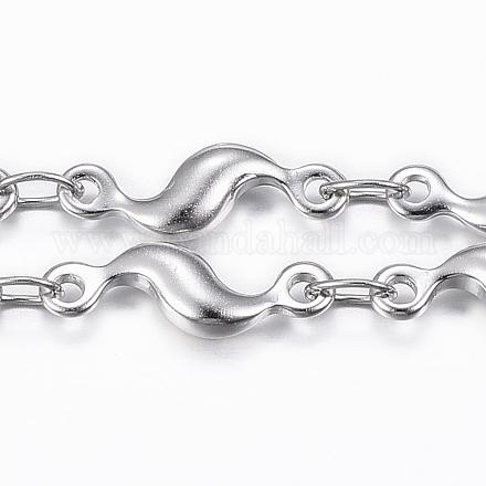 304 Stainless Steel Bar Link Chains CHS-H009-16P-1