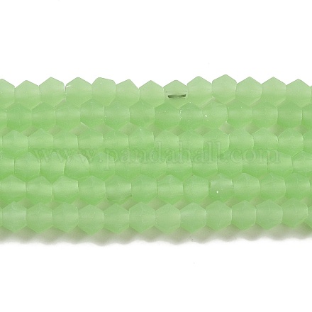 Brins de perles en verre dépoli imitation jade X1-GLAA-F029-JM4mm-B01-1