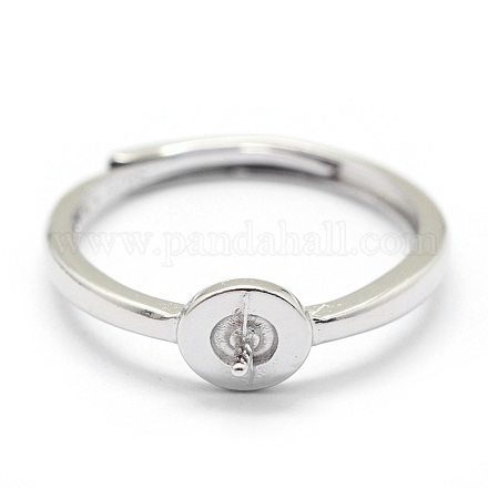 Componentes de anillo de plata de ley ajustables. STER-I016-017P-1
