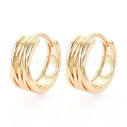 Латунные серьги обруча EJEW-T047-95G-1