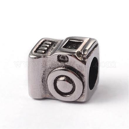 Camera 316 Stainless Steel European Large Hole Beads OPDL-F005-03G-1