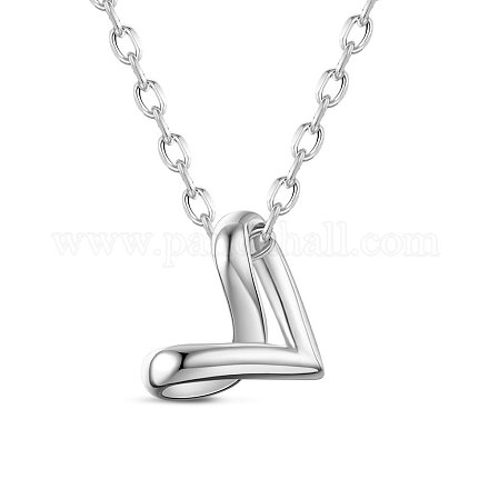 Shegrace 925 collares con colgante de plata de ley chapados en platino JN747A-1