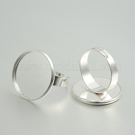 Réglables anneau de garniture en laiton mise composants pour la fabrication de bijoux KK-J181-28S-1