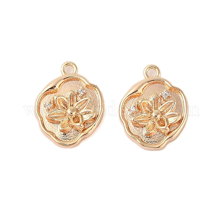 Подвески из латуни с прозрачным стеклом KK-N254-52G-1