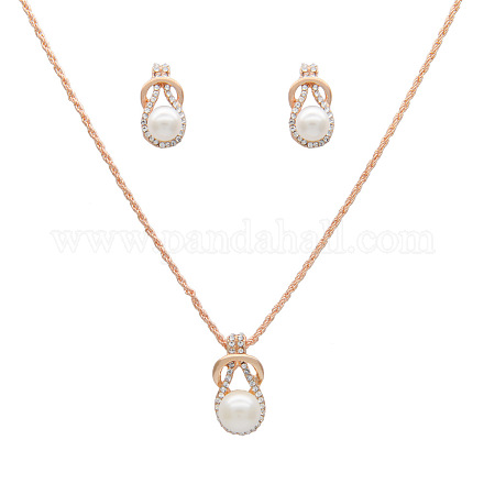 Boucles d'oreilles et colliers pendentifs ensembles de bijoux SJEW-L192-03-1