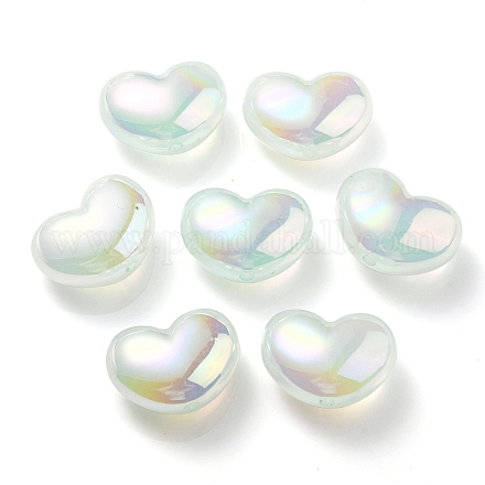 Placage uv arc-en-ciel irisé imitation gelée perles acryliques OACR-C007-08C-1