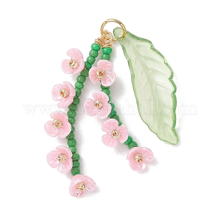 Стеклянные подвески из бисера&nbsp;PALLOY-MZ01249-01-1