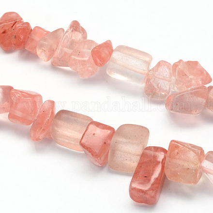 Cherry Quartz Glass Beads Strands G-R192-B17-1