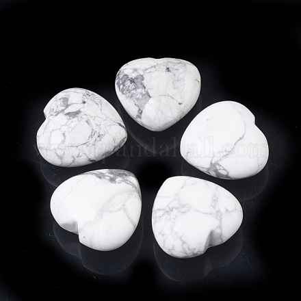 Natural Howlite Heart Love Stones G-S295-08C-1