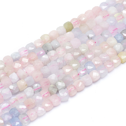 Chapelets de perles en morganite naturelle G-D0003-B07-1