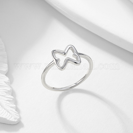 Минималистичное полое серебряное кольцо для женщин AC9249-2-1