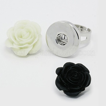 Classic Black & White DIY Snap Ring Making RJEW-X0001-1