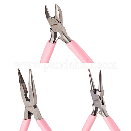 SUNNYCLUE 3pcs Jewelry Pliers Tool Set Professional Precision Pliers for DIY jewelry making - Side Cutting Pliers PT-SC0001-12-1