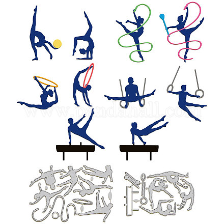Трафареты для резки штампов из углеродистой стали для гимнастики DIY-WH0309-1628-1