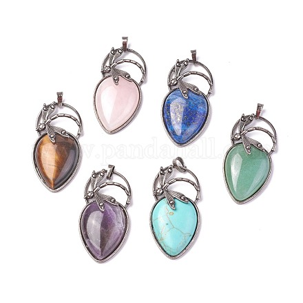 Natural & Synthetic Mixed Stone Pendants G-I220-G-1