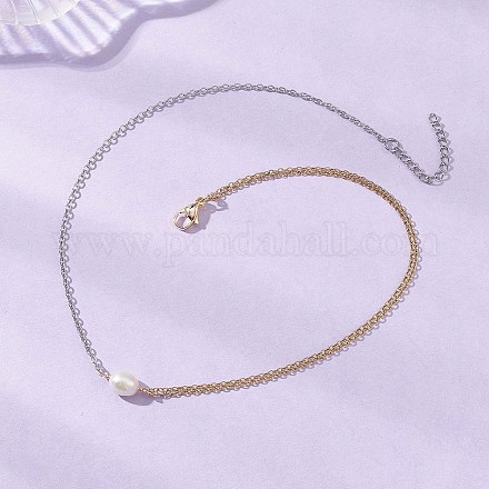 Подвеска из натурального культивированного пресноводного жемчуга с рисом NJEW-JN05682-1