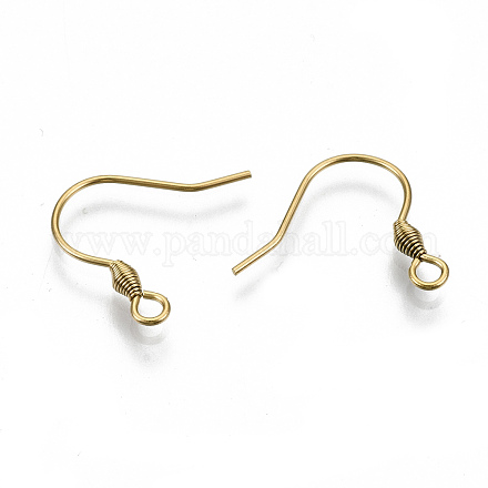 304 Stainless Steel Earring Hooks X-STAS-S111-011G-NR-1