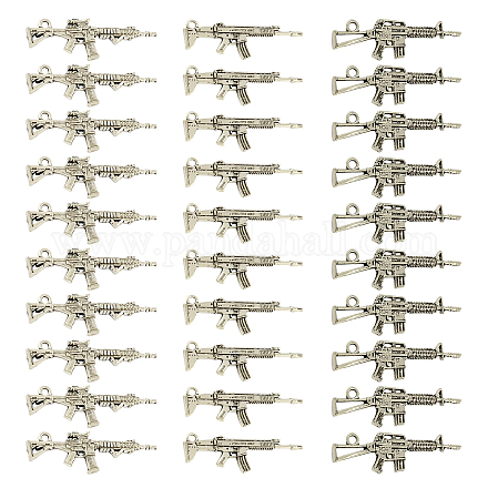 SUNNYCLUE 30Pcs 3 Styles Gun Pistol Revolver Weapon Rifle Charms Pendants Craft Supplies Bow Arrow Charms Pendant for DIY Bracelet Jewelry Finding Making Accessory TIBEP-SC0001-84-1