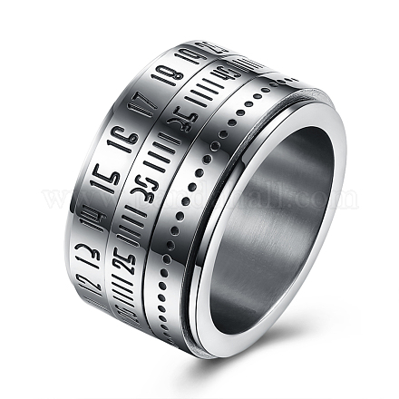 Men's Titanium Steel Finger Rings RJEW-BB18058-10-1