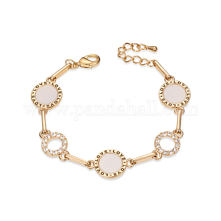 Shegrace splendido bracciale a maglie in ottone placcato oro rosa JB66A-1