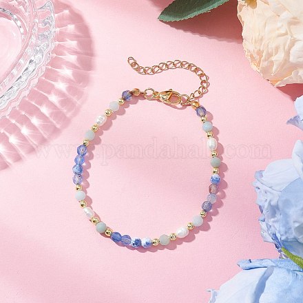 Браслеты из натурального голубого агата BJEW-JB11763-02-1