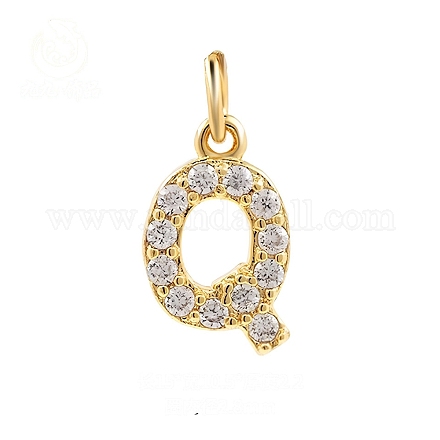 Подвески из латуни с фианитами и переходными кольцами FIND-PW0024-09Q-1