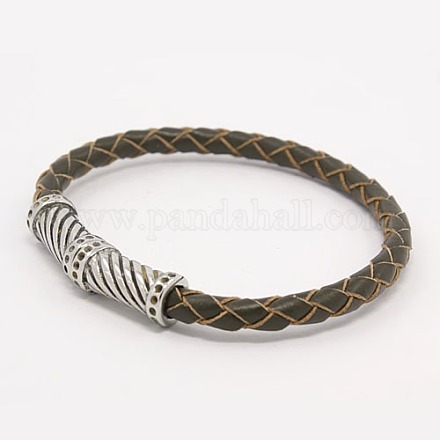 Braided Leather Cord Bracelets MAK-F001-01A-1