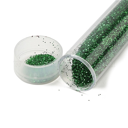 プラスチックグリッターパウダーフィラー  UVレジン封入パーツ  エポキシ樹脂モールド充填材  DIYレジンクラフト作りに  濃い緑  75.5x12mm AJEW-H144-01G-1
