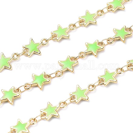 Cadenas de eslabones de estrella de esmalte de aleación hechas a mano de 3.28 pie X-ENAM-F138-01F-RS-1