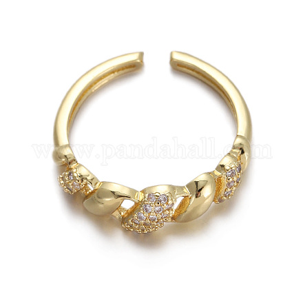 Кольца-манжеты из латуни mirco pave с прозрачным кубическим цирконием FS-WGB3A7F-09-1