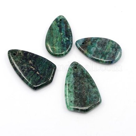 Natural African Turquoise(Jasper) Pendants G-G452-01-1