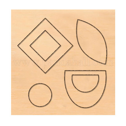 木材切断ダイ  鋼鉄で  DIYスクラップブッキング/フォトアルバム用  装飾的なエンボス印刷紙のカード  幾何学的模様  10x10x2.4cm DIY-WH0169-23-1