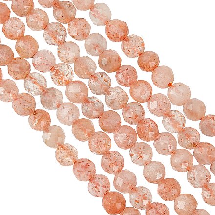 2 нити натуральных бусин солнечного камня G-OC0005-42-1