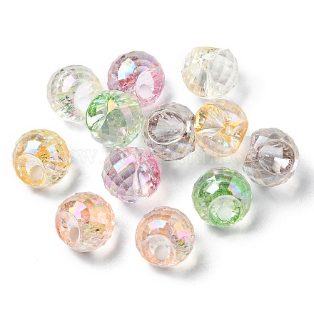 AB Color Plating Iridescent Acrylic Beads OACR-R256-06-1